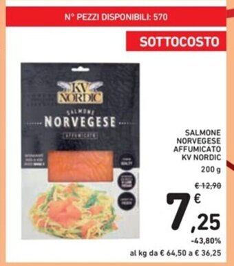 Spazio Conad SALMONE NORVEGESE AFFUMICATO KV NORDIC 200 g offerta