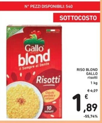 Spazio Conad RISO BLOND GALLO risotti 1 kg offerta