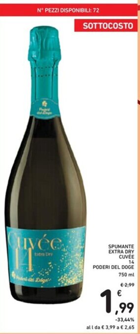 Spazio Conad SPUMANTE EXTRA DRY CUVÉE 14 750 ml offerta