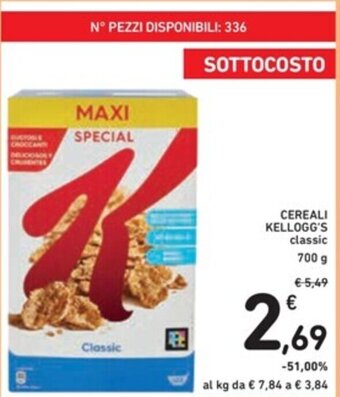 Spazio Conad CEREALI KELLOGG'S classic 700 g offerta