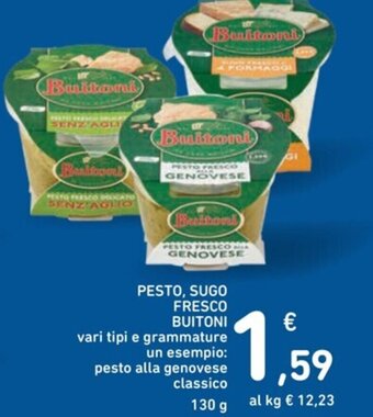 Spazio Conad PESTO, SUGO FRESCO BUITONI 130 g offerta