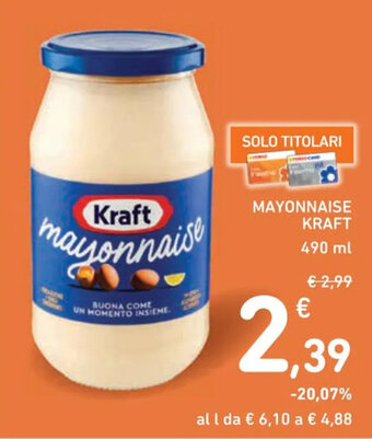 Spazio Conad MAYONNAISE KRAFT 490 ml offerta