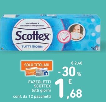 Spazio Conad FAZZOLETTI SCOTTEX conf. da 12 pacchetti offerta