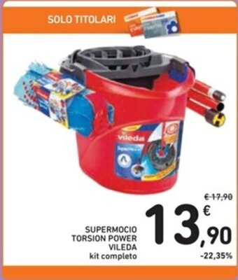 Spazio Conad SUPERMOCIO TORSI POWER VILEDA kit completo offerta