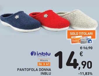 Spazio Conad PANTOFOLA DONNA INBLU offerta