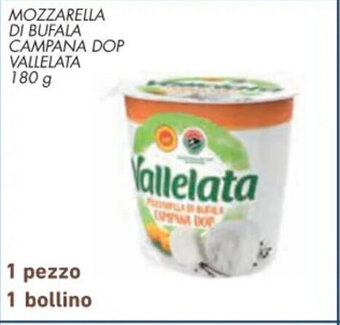 Spazio Conad MOZZARELLA DI BUFALA CAMPANA DOP VALLELATA 180 g offerta