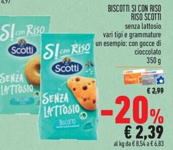 Spazio Conad BISCOTTI SI CON RISO RISO SCOTTI 350 g offerta