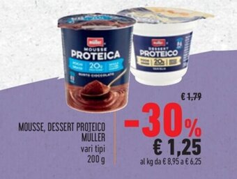 Spazio Conad MOUSSE, DESSERT PROTEICO MULLER 200 g offerta