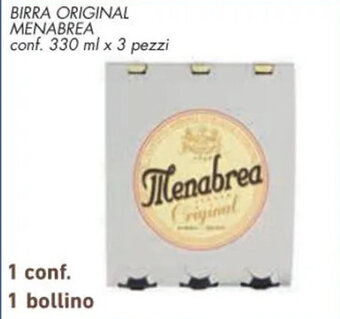 Spazio Conad BIRRA ORIGINAL MENABREA conf. 330 ml x 3 pezzi offerta