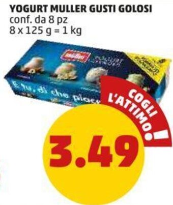 PENNY YOGURT MULLER GUSTI GOLOSI conf. da 8 pz 8 x 125 g offerta