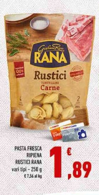 Conad PASTA FRESCA RIPIENA RUSTICI RANA vari tipi - 250 g offerta