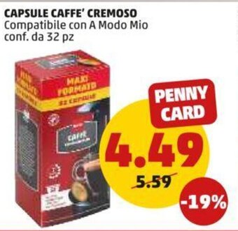 PENNY CAPSULE CAFFE' Cremoso offerta