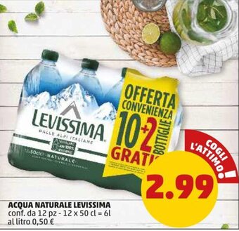 PENNY ACQUA NATURALE LEVISSIMA conf. da 12 pz - 12 x 50 cl offerta