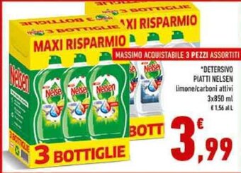 Conad DETERSIVO PIATTI NELSEN limone/carboni attivi offerta
