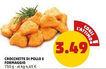 PENNY CROCCHETTE DI POLLO E FORMAGGIO 750 g offerta