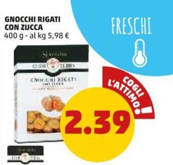PENNY GNOCCHI RIGATI CON ZUCCA 400 g offerta