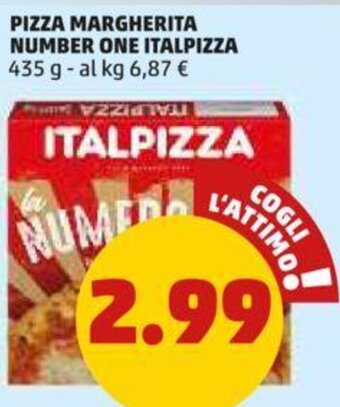 PENNY PIZZA MARGHERITA NUMBER ONE ITALPIZZA 435 g offerta