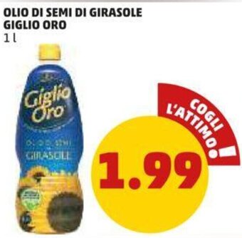 PENNY OLIO DI SEMI DI GIRASOLE GIGLIO ORO 1l offerta