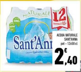 Conad ACQUA NATURALE SANT'ANNA pet - 12x50 cl offerta