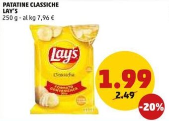 PENNY PATATINE CLASSICHE 250 g offerta