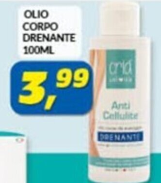 Risparmio Casa OLIO CORPO DRENANTE 100ML offerta