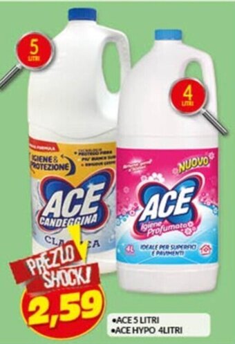 Risparmio Casa ACE 5 LITRI •ACE HYPO 4LITRI offerta