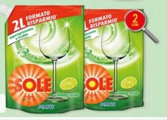Risparmio Casa SOLE PIATTI ECORICARICA 2 LITRI offerta