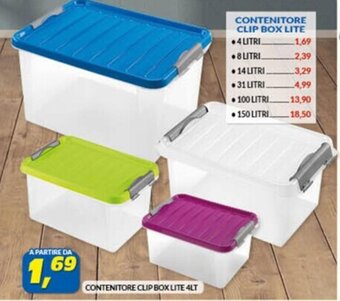 Risparmio Casa CONTENITORE CLIP BOX LITE 4LT offerta