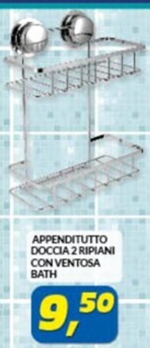Risparmio Casa APPENDITUTTO DOCCIA 2 RIPIANI CON VENTOSA BATH offerta