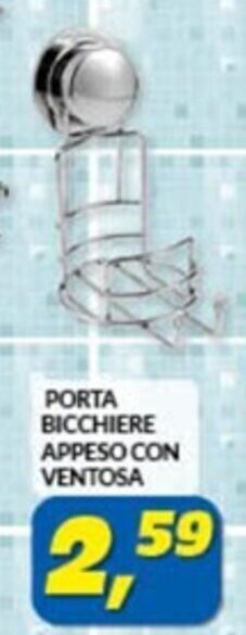 Risparmio Casa PORTA BICCHIERE APPESO CON VENTOSA offerta