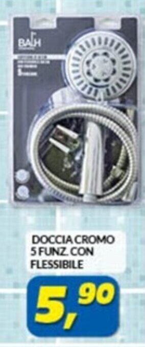 Risparmio Casa DOCCIA CROMO 5 FUNZ.CON FLESSIBILE offerta