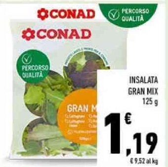 Conad INSALATA GRAN MIX 125 g offerta