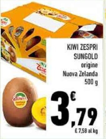 Conad KIWI ZESPRI SUNGOLD origine Nuova Zelanda 500 g offerta