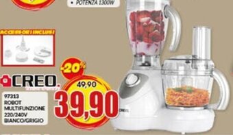 Risparmio Casa CREO ROBOT MULTIFUNZIONE 220/240V BIANCO/GRIGIO offerta