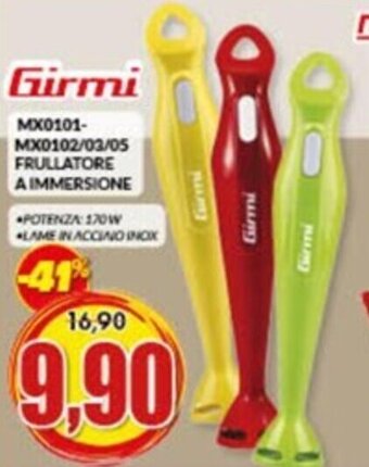 Risparmio Casa Girmi FRULLATORE A IMMERSIONE offerta