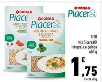 Conad RISO mix 5 cereali integrale e quinoa 400 g offerta