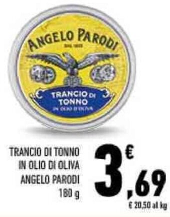 Conad TRANCIO DI TONNO IN OLIO DI OLIVA ANGELO PARODI 180 g offerta