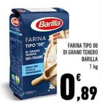 Conad FARINA TIPO 00 DI GRANO TENERO BARILLA 1 kg offerta