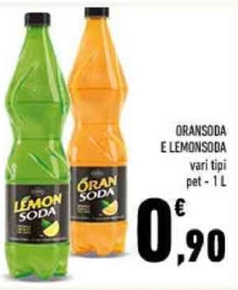 Conad ORANSODA E LEMONSODA vari tipi pet-1 L offerta