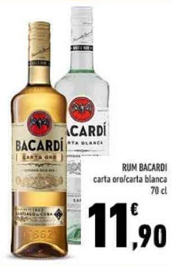 Conad RUM BACARDI carta oro/carta blanca 70 cl offerta