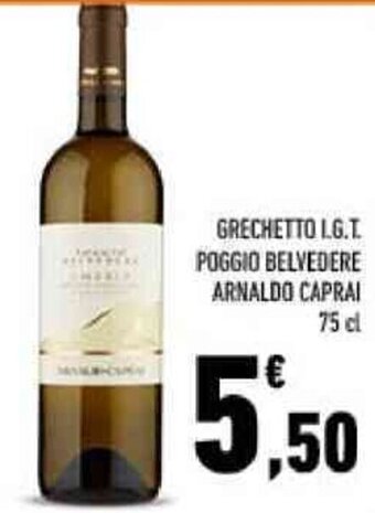 Conad GRECHETTO L.G.T. POGGIO BELVEDERE ARNALDO CAPRAI 75 cl offerta