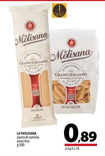 A&O LA MOLISANA pasta di semola assortita g 500 offerta