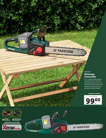 Lidl PARKSIDEⓇ Motosega ricaricabile offerta