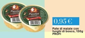 Pate di maiale con funghi di bosco, 130g PROFI