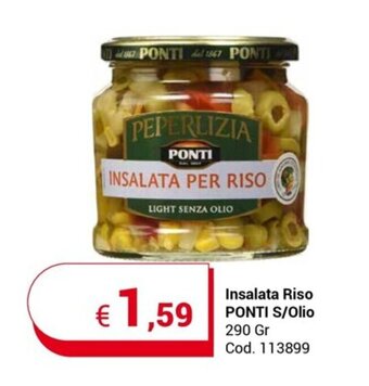 Centro Cash Insalata Riso PONTI S/Olio 290 Gr offerta