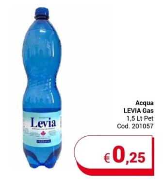 Centro Cash Acqua LEVIA Gas 1,5 Lt Pet offerta