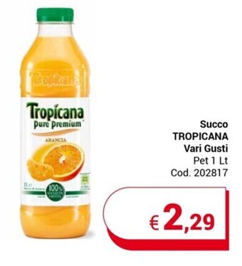 Succo TROPICANA Vari Gusti Pet 1 Lt