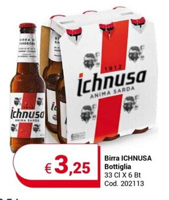 Centro Cash Birra ICHNUSA Bottiglia 33 CI X 6 Bt offerta