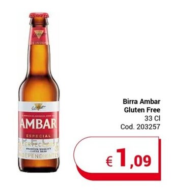 Centro Cash Birra Ambar Gluten Free 33 Cl offerta