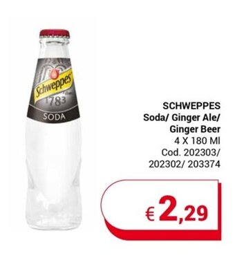 SCHWEPPES Soda/ Ginger Ale/ Ginger Beer 4 x 180 Ml